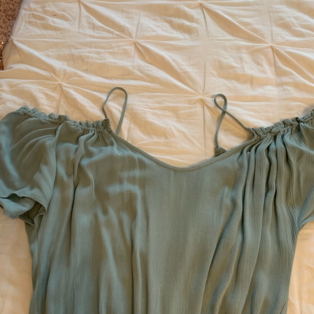 Charlotte Russe Cold Shoulder Ruffle Romper - Picture 13 of 15